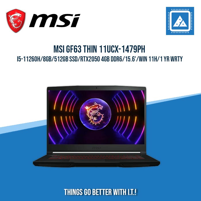 MSI GF63 THIN 11UCX-1479PH i5-11260H/8GB/512GB SSD/RTX2050 4GB DDR6 | BEST FOR GAMING AND AUTOCAD LAPTOP MSI GF63 THIN 11UCX-1479PH i5-11260H/8GB/512GB SSD/RTX2050 4GB DDR6 | BEST FOR GAMING AND AUTOCAD LAPTOP